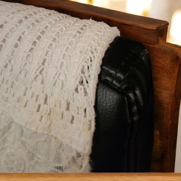 Vintage Bohemian Styled,Lined  White Skirt, Size L - Picture 9 of 9